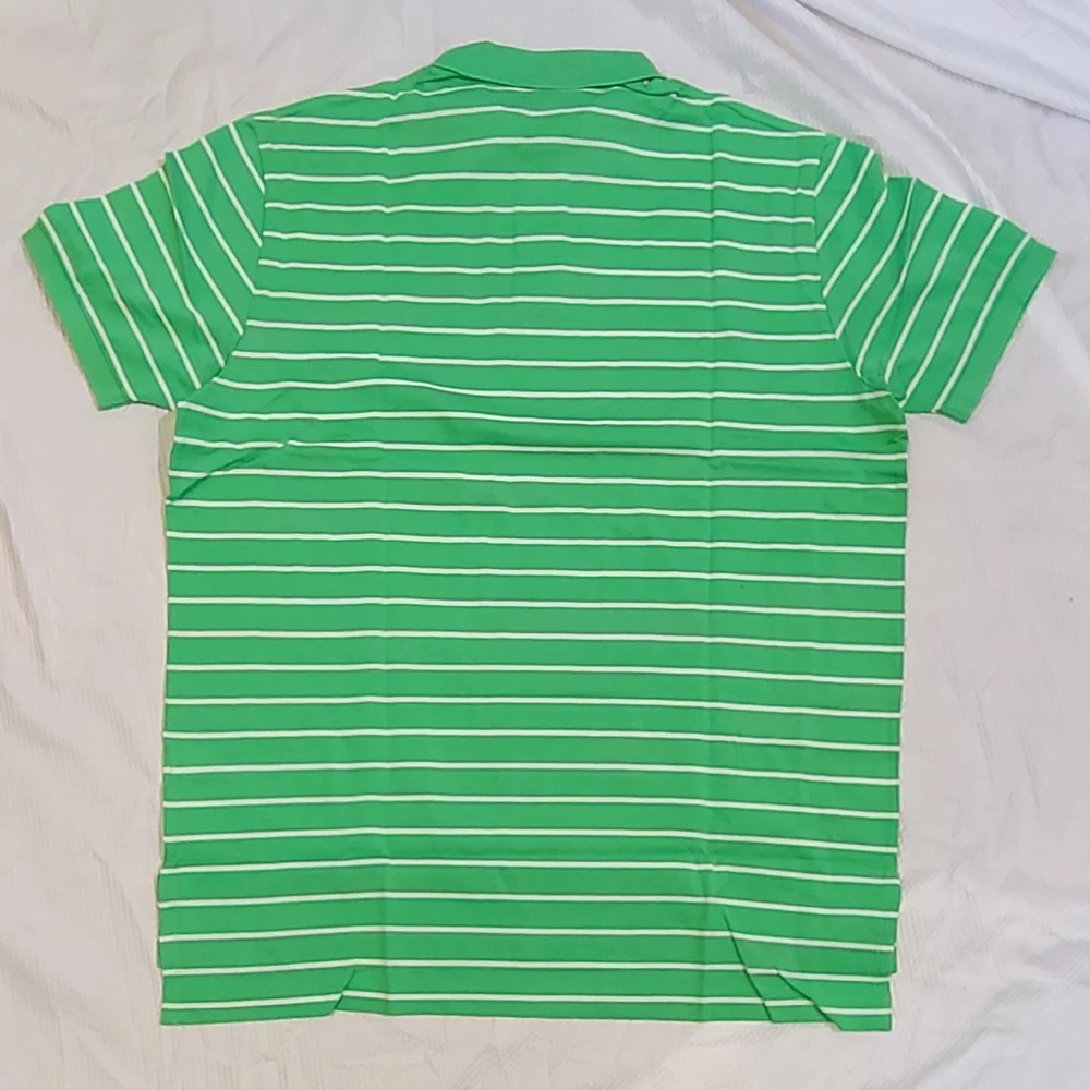 Polo by Ralph Lauren Green Striped Men's Shirt XL - Picture 3 of 7